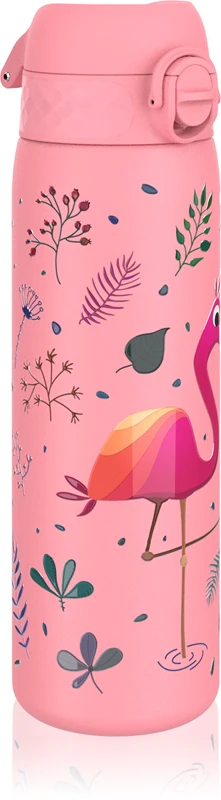 Ion8 Leak Proof Stainless Steel Water Bottle for Kids Flamingo 600ml