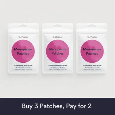 3 Packs of Kind Patches Menopause Patches, Natural Ingredients, Easy To Use, Supports Mood Stability, 3 Months Supply