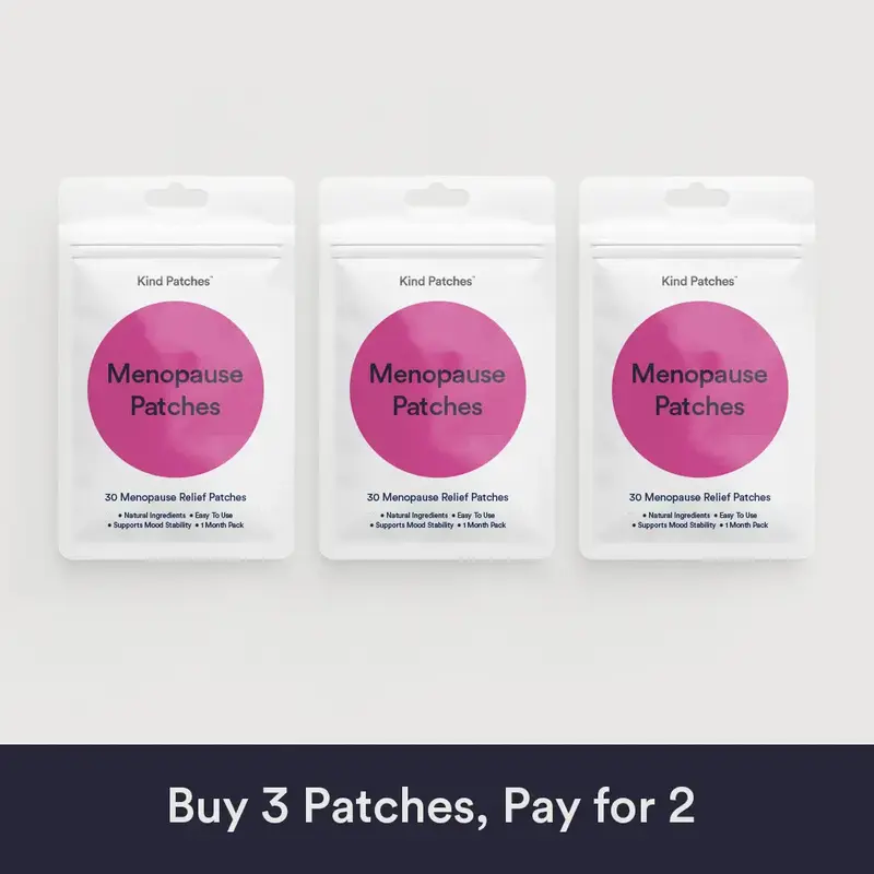 3 Packs of Kind Patches Menopause Patches, Natural Ingredients, Easy To Use, Supports Mood Stability, 3 Months Supply
