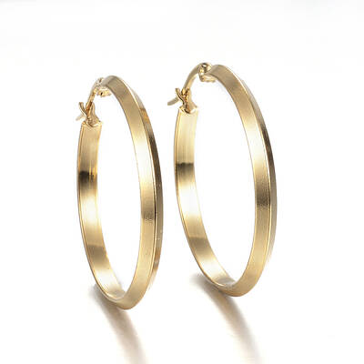 304 Stainless Steel Hoop Earrings