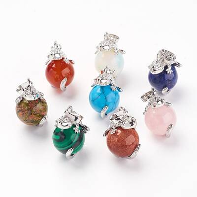 Natural & Synthetic Mixed Stone Pendants