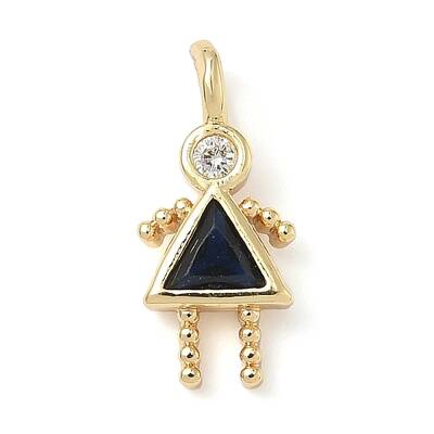 Brass Micro Pave Cubic Zirconia Pendants