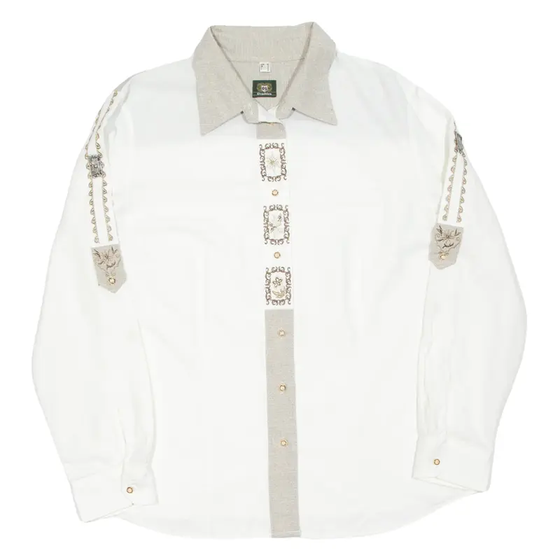 Womens Plain Shirt Beige Long Sleeve UK 18