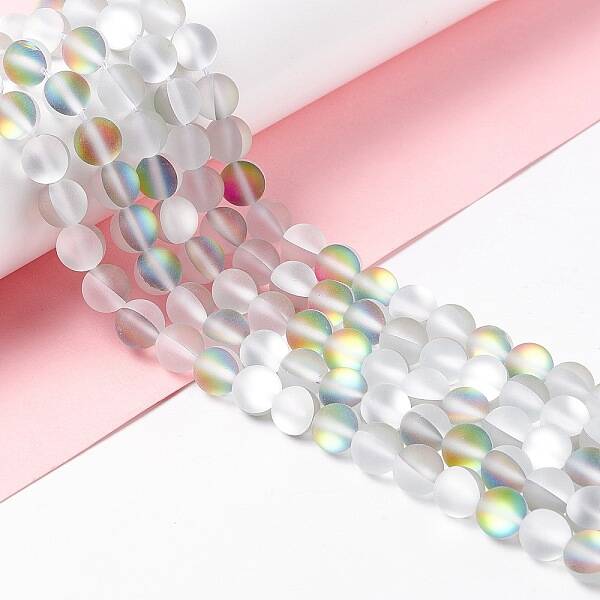 Synthetic Moonstone Beads Strands
