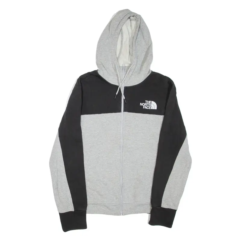 THE NORTH FACE Mens Track Jacket Grey Hooded Colourblock M