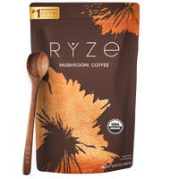 RYZE Mushroom Coffee USDA Organic with 6 Adaptogenic Mushrooms and MCT Oil, USA Grown Instant Coffee for Better Energy, Focus...