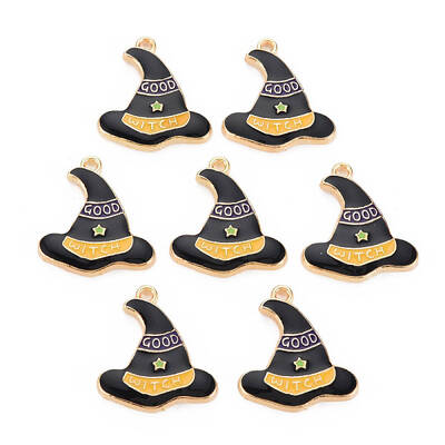 Light Gold Alloy Enamel Pendants