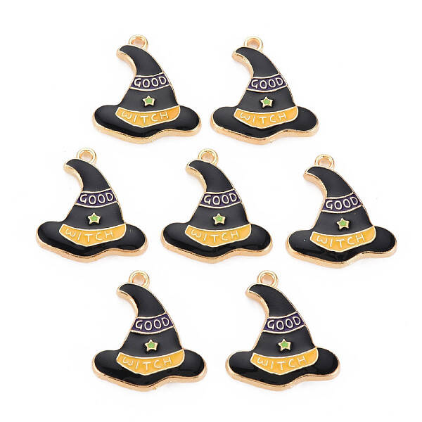 Light Gold Alloy Enamel Pendants