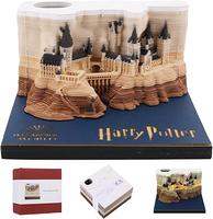 3D Calendar 2025 with LED Light,Hand-Torn Paper Carving Memo Pad & Creative Non-Stick Notes,Christmas & Housewarming Gift for...