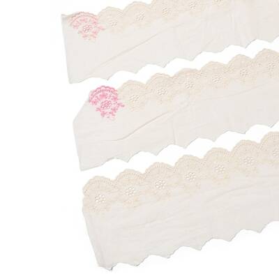 US 4.7-5 Yards Cotton Embroidery Flower Ribbons