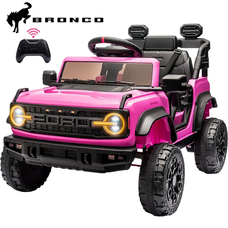CoCLUB 12V Ford Bronco Raptor Officially Licensed Ride On Car for Kids, Electric Car w/Parent Remote Control, Kids Drivable C...