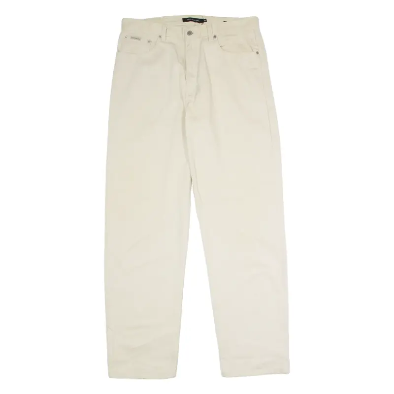 CALVIN KLEIN JEANS Mens Jeans Beige Relaxed Straight W36 L34