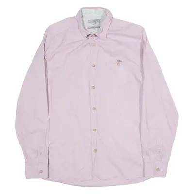TED BAKER Mens Plain Shirt Pink Long Sleeve M