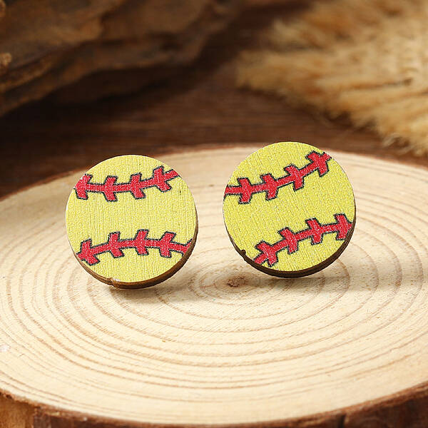 Wooden Stud Earrings