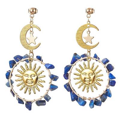 Vintage Natural Lapis Lazuli Ear Studs