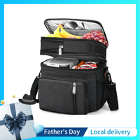 Father's Day Gifts Lunch Box & Lunch Bag for Men Women, Large Insulated Adult Lunch Box Leakproof Lunchbox Cooler Bag for Wor...
