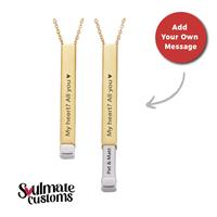 Soulmate Customs - Secret Message Necklace - Personalized Necklace For Boyfriend, Girlfriend, Husband, Wife