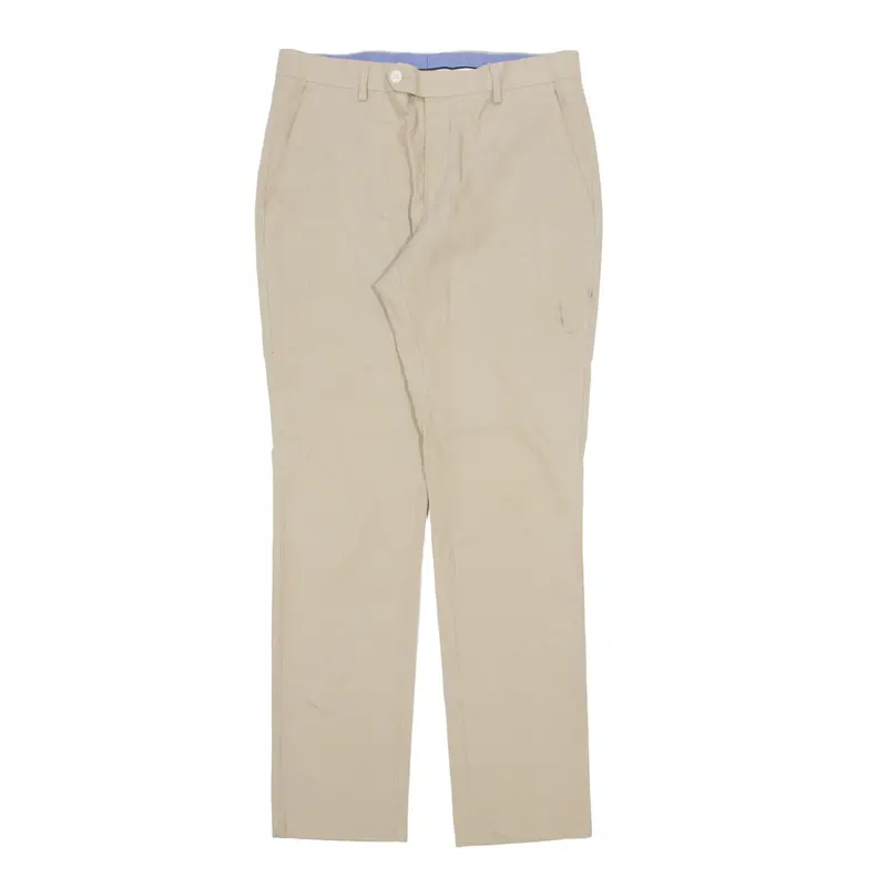 TOMMY HILFIGER Chino Trousers Beige Slim Tapered Mens W32 L32