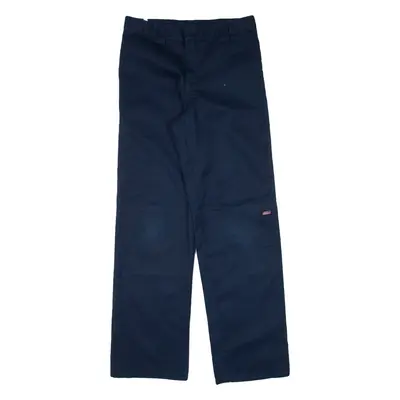 DICKIES Double-knee Workwear Boys Trousers Blue Regular Straight W29 L30