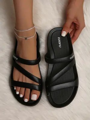 Summer Women's Casual Fashionable Comfortable Home Slippers, Non-slip Sandals, Beach Slippers, Lightweight Sandal
