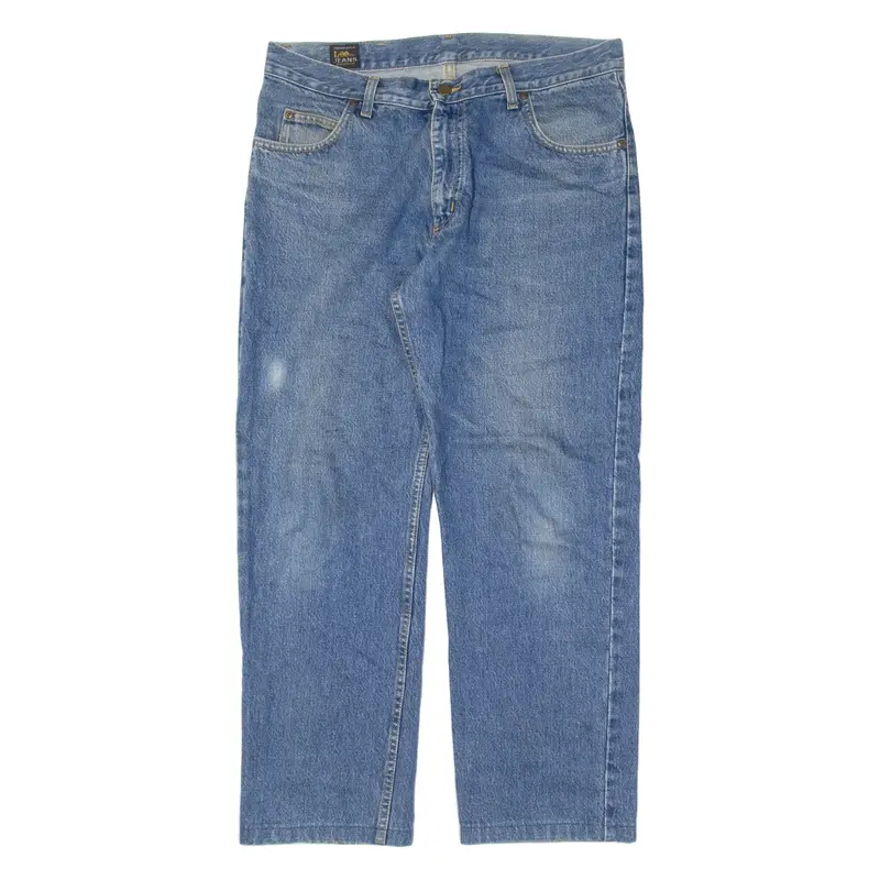 LEE Mens Jeans Blue Regular Straight W34 L30