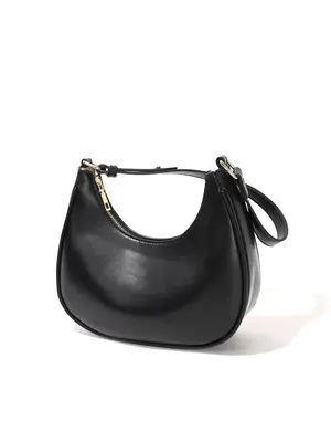 Women's Simple Style Plain Color Crescent Bag, Casual Trendy Novelty Pu Leather Handheld Bag, Fashionable Hobo Bag for Daily ...