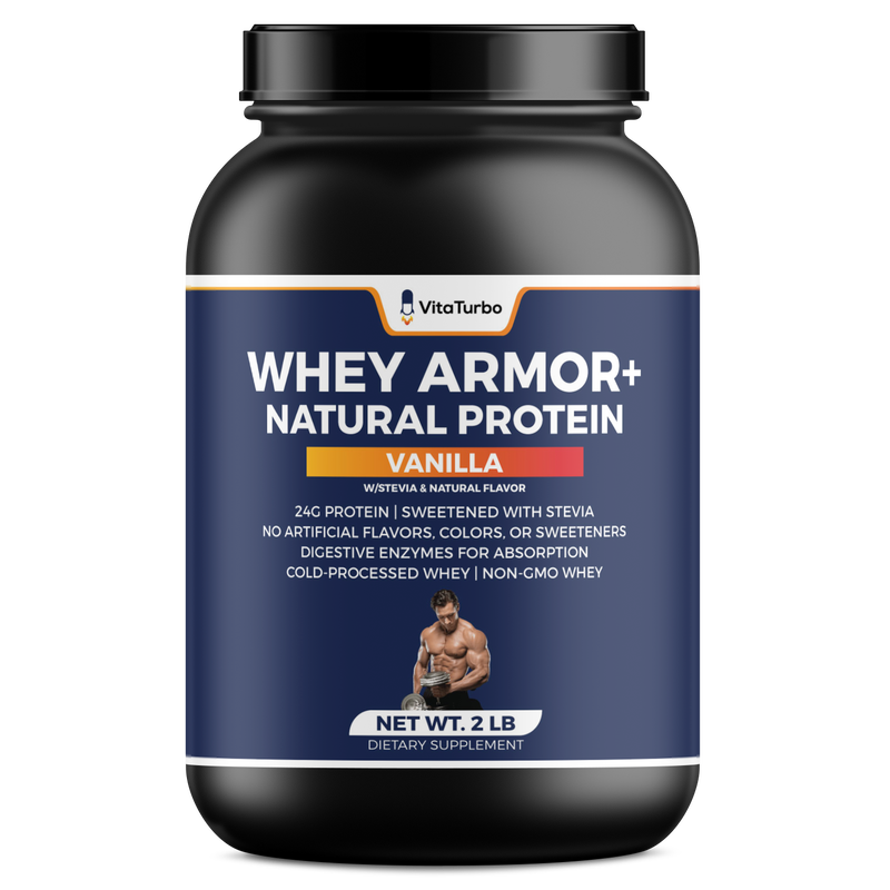 Whey Armor Natural Protein+ (Vanilla) - 2 LBS - 32 Grams