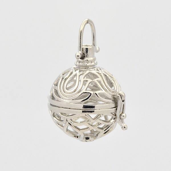 Filigree Round Brass Cage Pendants