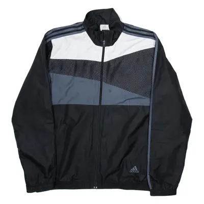 ADIDAS Mens Track Jacket Black Nylon M