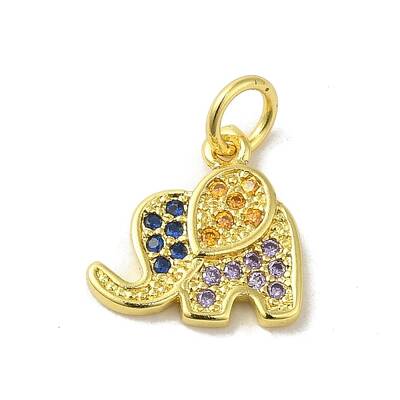 Real 18K Gold Plated Brass Pave Cubic Zirconia Pendants