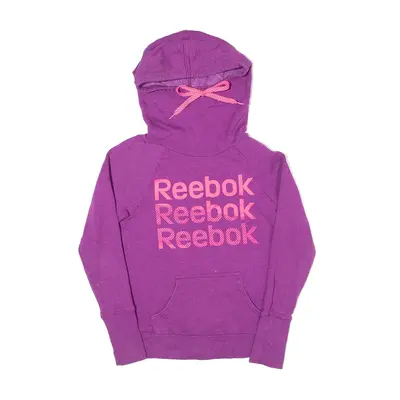 REEBOK Hoodie Purple Pullover High Neck Womens XS