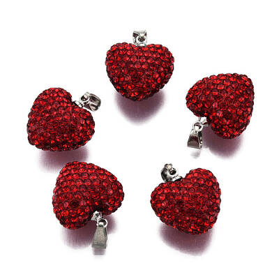 Polymer Clay Rhinestone Pendants
