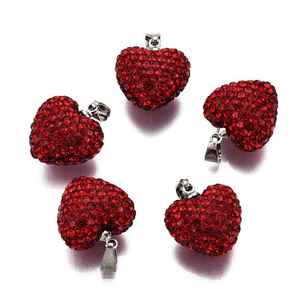 Polymer Clay Rhinestone Pendants