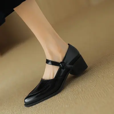 CHIKO Annabelle Pointy Toe Block Heels Pumps Shoes