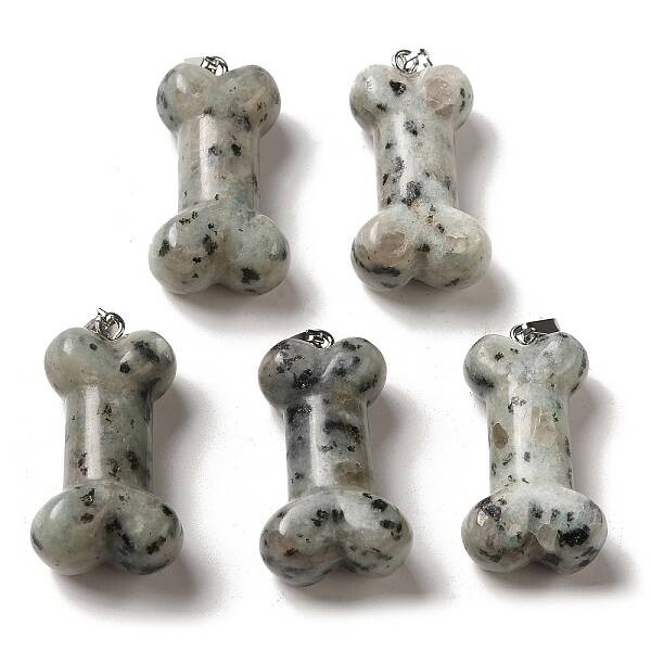 Natural Sesame Jasper Pendants
