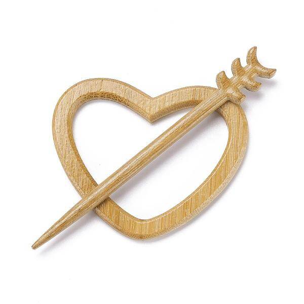 Heart Wood Brooches
