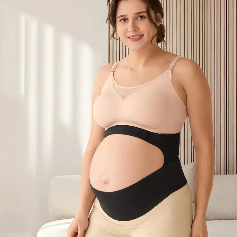2 in 1 Breathable Maternity Belt, Adjustable Belly & Back Band for All Pregnancy Stages, Comfortable Invisible Wear Under Clo...