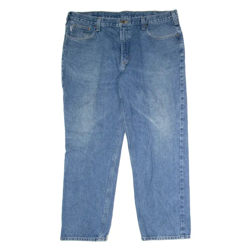 CARHARTT Workwear Mens Jeans Blue Relaxed Straight Stone Wash W42 L30