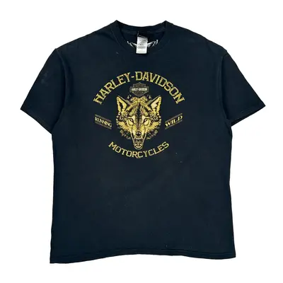 Rocky Top Harley Davidson Graphic T-Shirt - XL Black Cotton