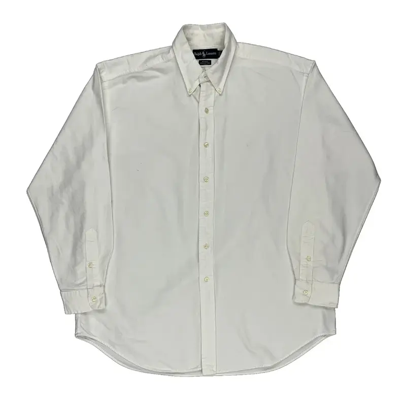 Blake Ralph Lauren Shirt - Large White Cotton
