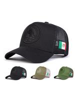 Mexico Flag Design Baseball Cap, Casual Outdoor Sports Hat for Men & Women, Breathable Black Cap, Snapback Trucker Cap, Adjus...