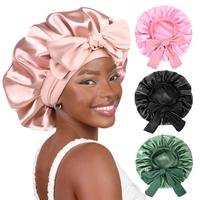 YANIBEST Satin Bonnet with  Band for Sleeping Double Layer Satin Lined Silk Bonnet for Sleeping Hair Bonnets for Women Natura...