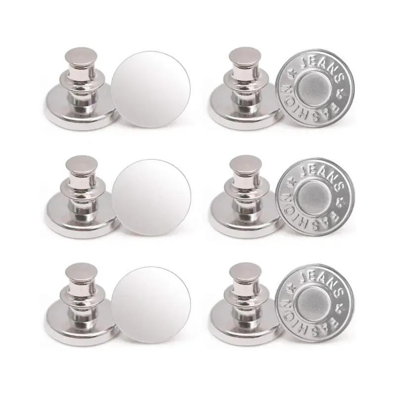 Metal Jeans Button, 12pcs Detachable Adjustable Jeans Buttons for Pants,  Sewing for Beginner Clothing Accessories, Sewing Ac...