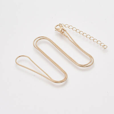Brass Round Snake Chain Necklace Making
