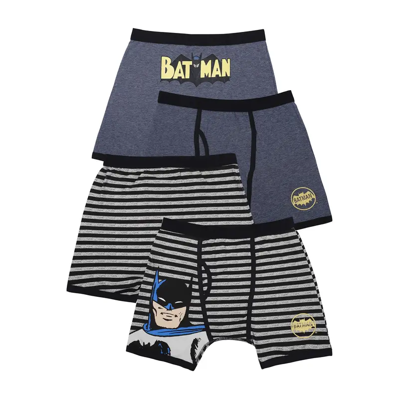 DC Comics Boys Batman Justice League Vintage Boxer Brief Underwear Pack of 2, Multi, 10