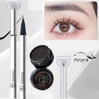 2 in 1 Eyeliner & Eyelash Stamp, 1 Count Waterproof Long Lasting Eyeliner Pen with Eyelash Stamp, Easy To Apply for Eye Makeu...