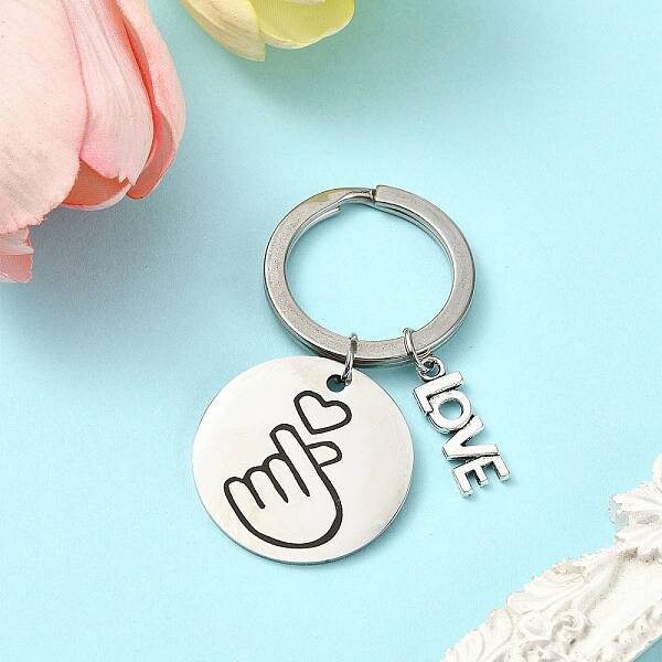 Alloy & 201 Stainless Steel Keychain