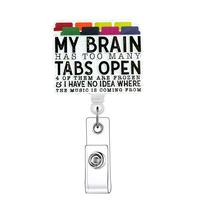Retractable Badge Reel, 1 Count Acrylic Id Holder with Clip, for Nurses, Doctors, Students & Office Staff, Identification Bad...