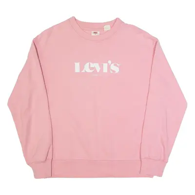 LEVI'S Womens Sweatshirt Pink XS