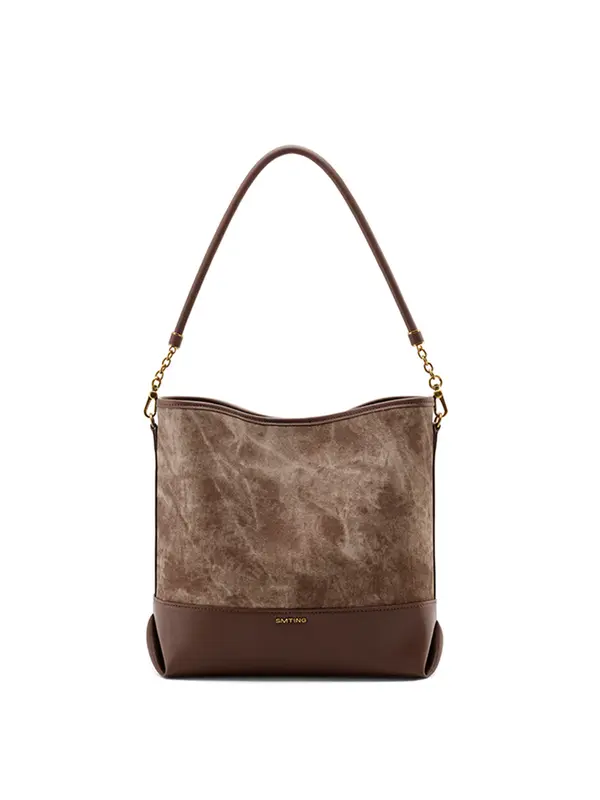 Smting Soft Leather Bucket Bag